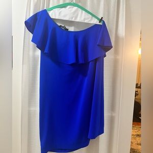 Blue one shoulder dress size medium